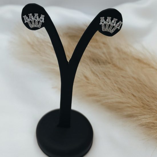 ” Crown ” σκουλαρίκια νυφικά σε ασημί