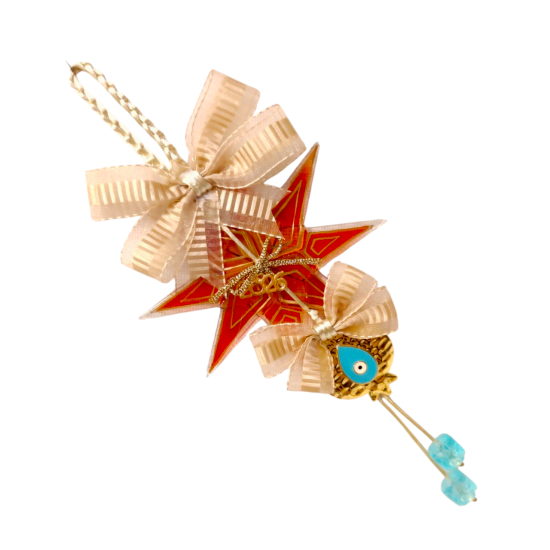 Χειροποίητο Γούρι "φυσητό γυαλί αστέρι 2026"