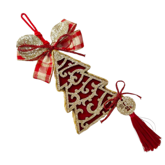 Χειροποίητο Γούρι "ξύλινο χριστουγεννιάτικο δέντρο 2026"