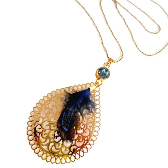 SWAROVSKI BIG DROP FTERO RGOLD CRYSTAL BLUE 3
