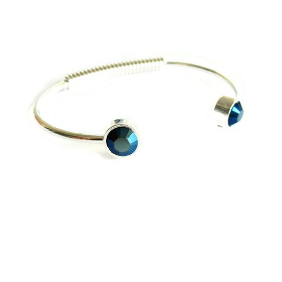 SWAROVSKI BRACELETS SILVER ELASTIC BLUE 1